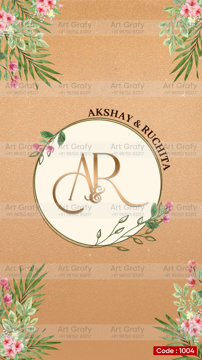 Engagement Ceremony Invitation | Royal Digital Engagement Card | AG1004 Hover Image