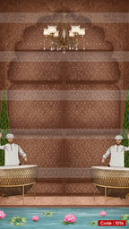 Indian Digital Wedding Ceremony Invitation Card | Gujarati language with Royal Theme design | AG1014