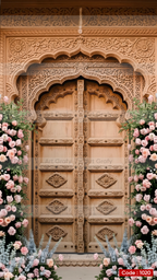 Indian Digital Wedding Ceremony Invitation Card | Gujarati language with Royal Theme design | AG1020