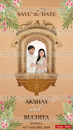 Engagement Ceremony Invitation | Royal Digital Engagement Card | AG1004