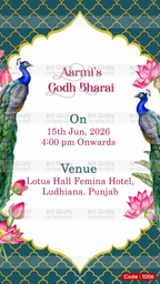 Baby Shower Invitation Video Templates | Simant vidhi Baby Shower | AG-1006