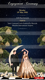 Engagement Ceremony Invitation | Royal Digital Engagement Card | AG1016