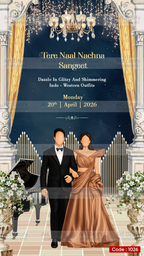 Creative Wardrobe Planner Invitation | Couple Doodle as Royal theme | AG1026