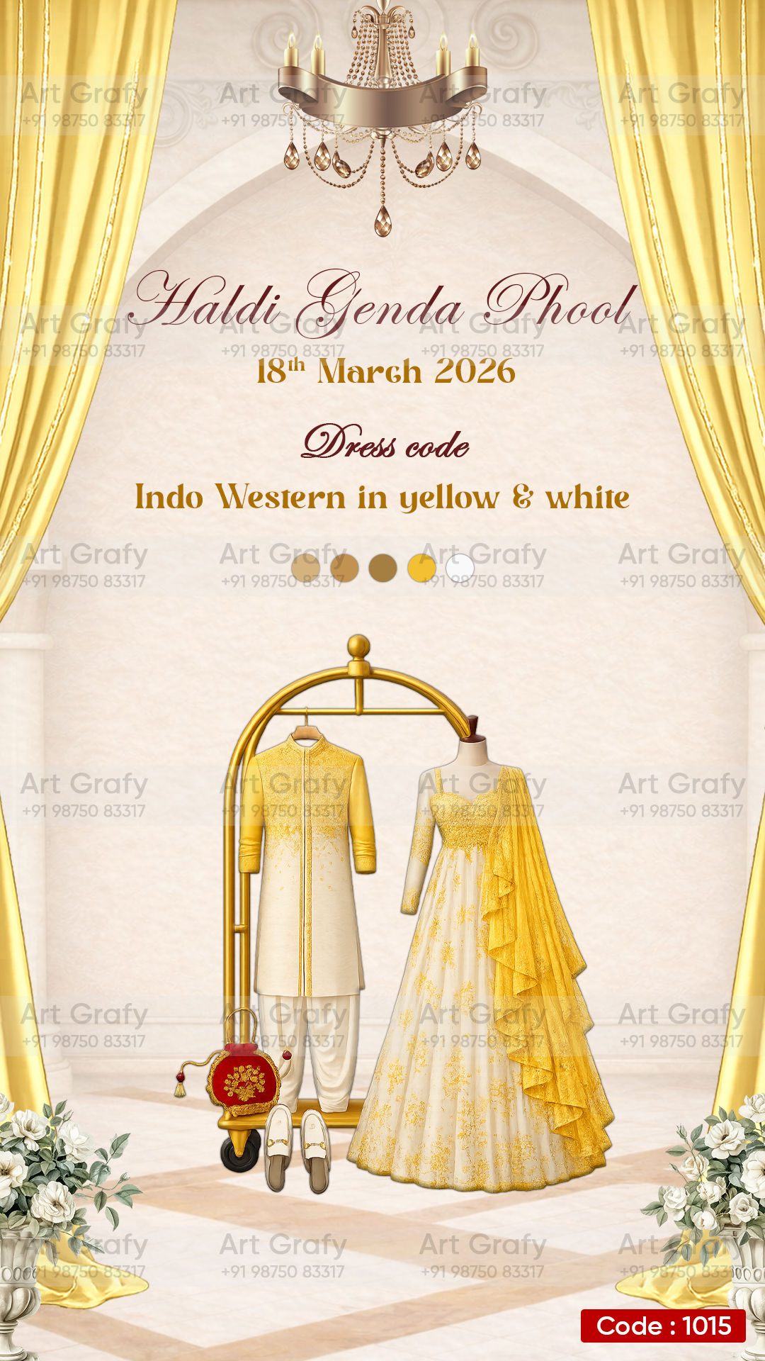 Creative Wardrobe Planner Invitation | Couple Doodle as Royal theme | AG1015