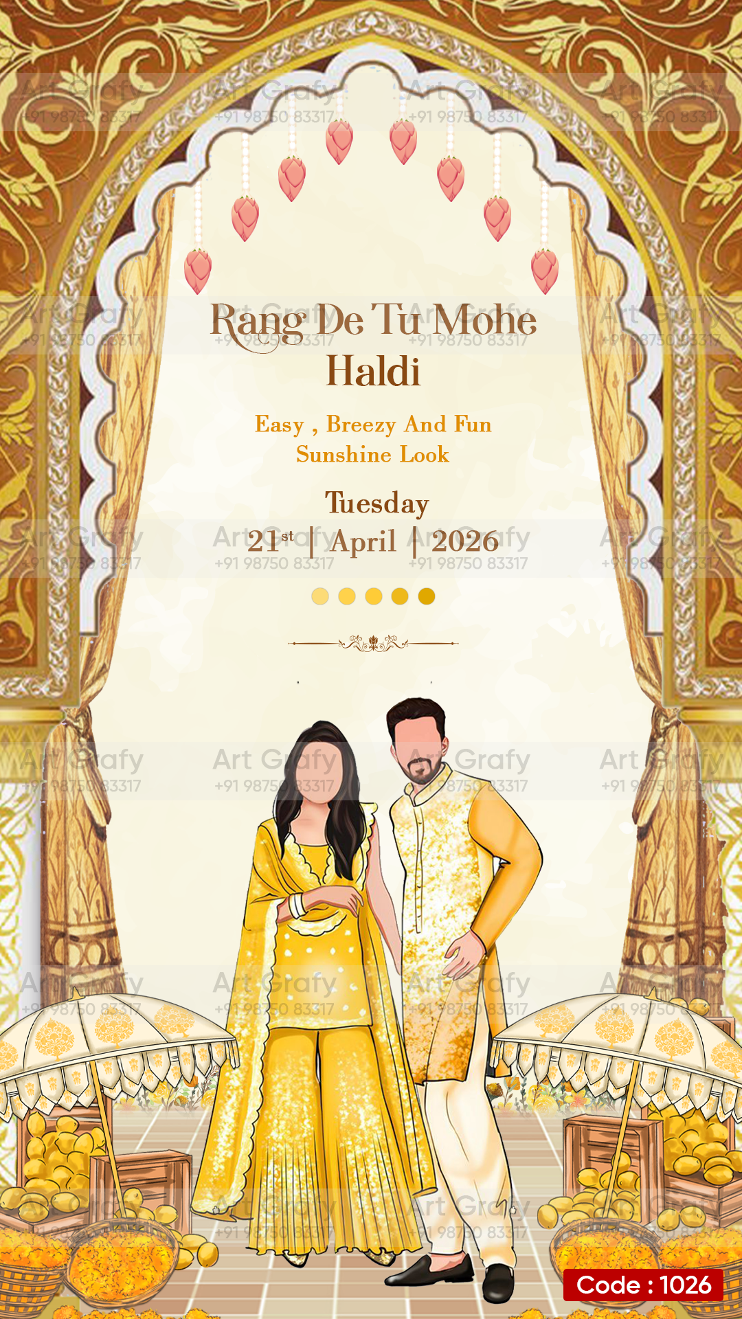 Creative Wardrobe Planner Invitation | Couple Doodle as Royal theme | AG1026
