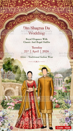 Creative Wardrobe Planner Invitation | Couple Doodle as Royal theme | AG1026