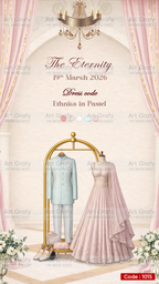 Creative Wardrobe Planner Invitation | Couple Doodle as Royal theme | AG1015