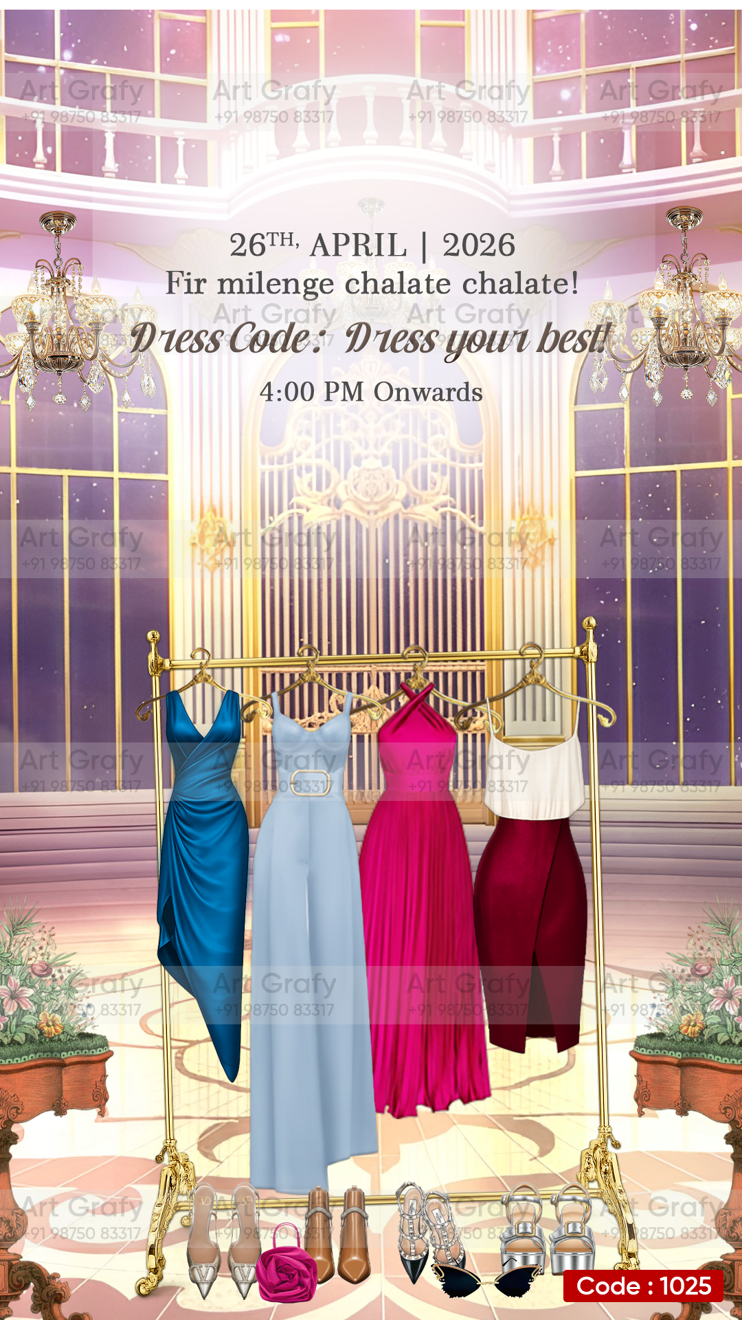 Creative Wardrobe Planner Invitation | Sakhi Event | AG1025