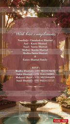 Indian Digital Wedding Ceremony Invitation Card | Gujarati language with Royal Theme design | AG1020