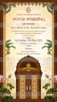Modern House Warming ceremony Invitation with Beautiful Illustration and Picturesque Background | AG-1158