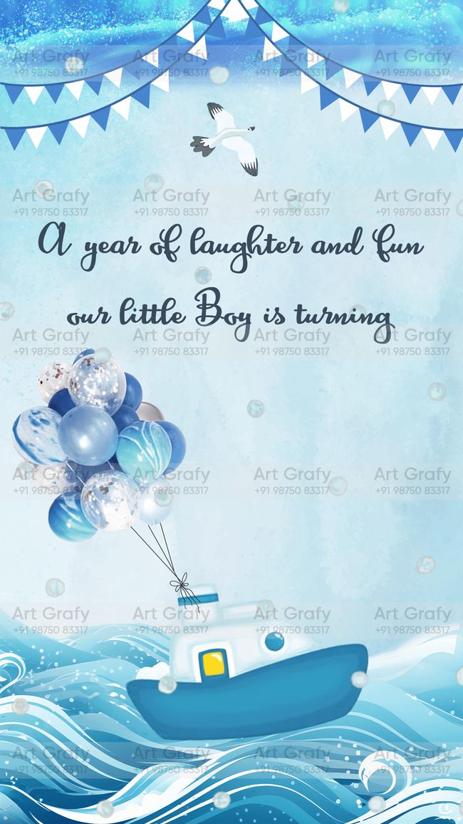 Birthday Party Invitation Card in English Language | AG-1180 Hover Image