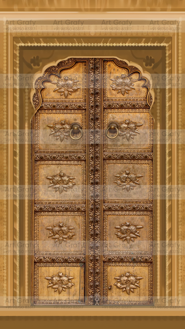 Indian Digital Wedding Ceremony Invitation Card | Gujarati language with Royal Theme design | AG1124 Hover Image