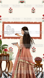 Indian Digital Wedding Ceremony Invitation Card | Gujarati language with Royal Theme design | AG1107