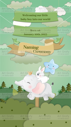 Birthday Party Invitation Card in English Language | AG-1186