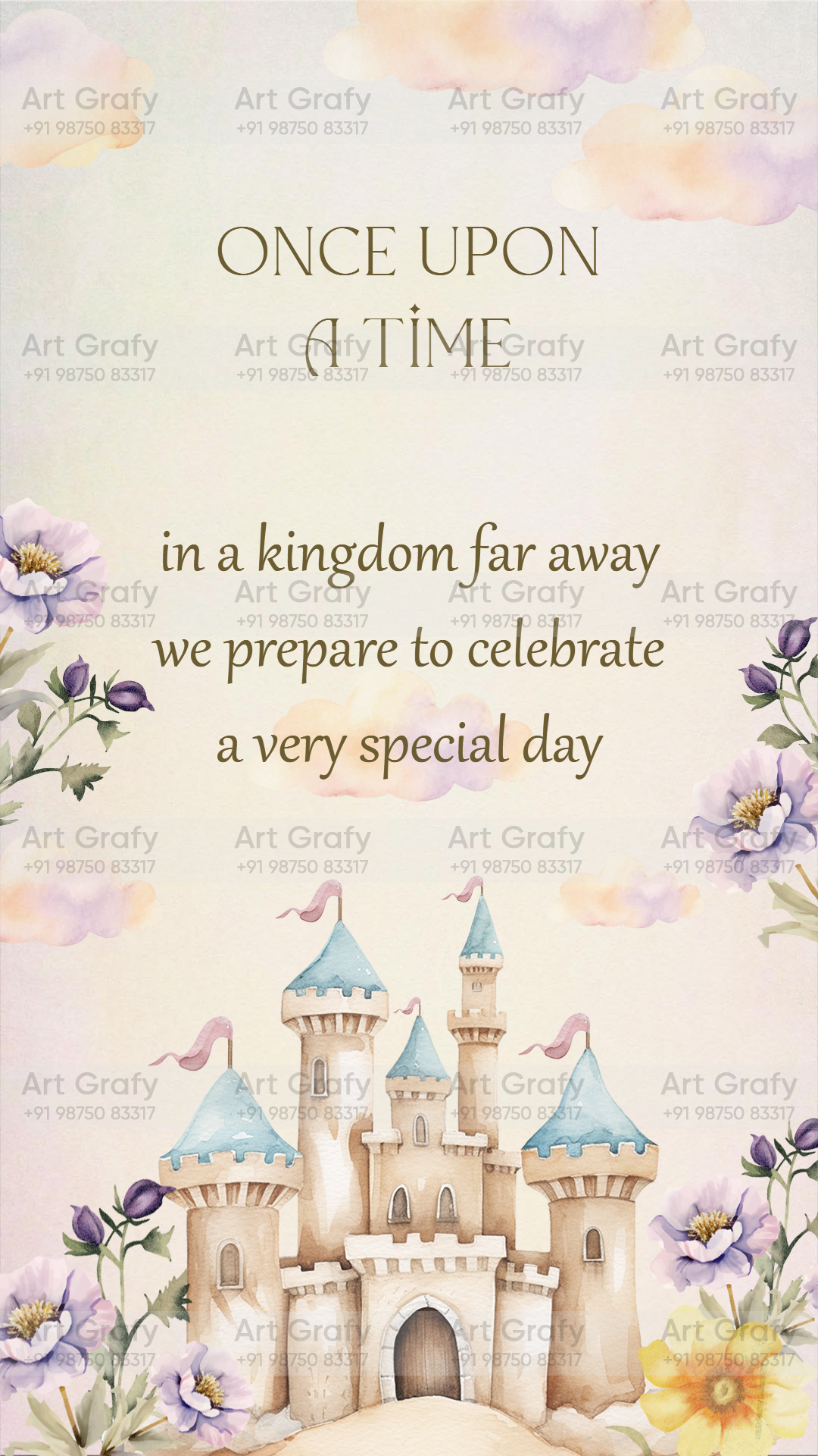 Birthday Party Invitation Card in English Language | AG-1183