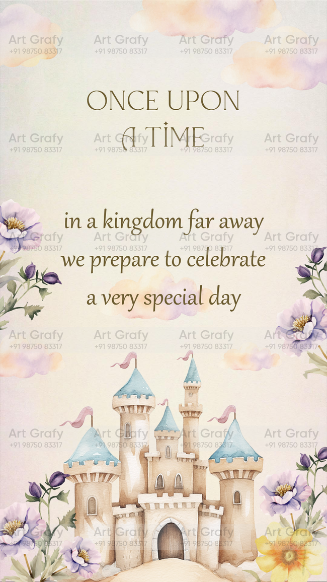 Birthday Party Invitation Card in English Language | AG-1183 Main Image