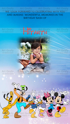 Birthday Party Invitation Card in English Language | AG-1177