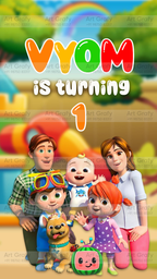 Birthday Party Invitation Card in English Language | AG-1184