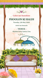 Indian Digital Wedding Ceremony Invitation Card | Gujarati language with Royal Theme design | AG1105