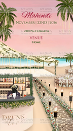 Indian Digital Wedding Ceremony Invitation Card | Gujarati language with Royal Theme design | AG1118