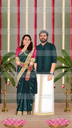 Indian Digital Wedding Ceremony Invitation Card | Gujarati language with Royal Theme design | AG1120