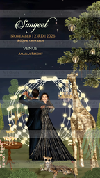 Indian Digital Wedding Ceremony Invitation Card | Gujarati language with Royal Theme design | AG1107