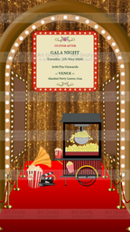 Indian Digital Wedding Ceremony Invitation Card | Gujarati language with Royal Theme design | AG1105