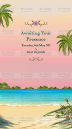 Indian Digital Wedding Ceremony Invitation Card | Gujarati language with Royal Theme design | AG1105