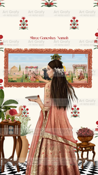 Indian Digital Wedding Ceremony Invitation Card | Gujarati language with Royal Theme design | AG1107