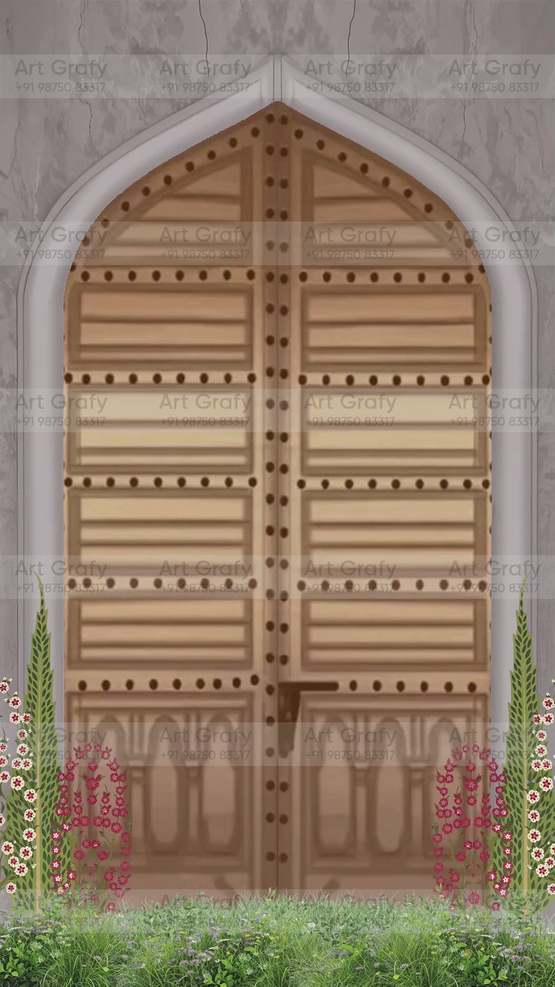 Indian Digital Wedding Ceremony Invitation Card | Gujarati language with Royal Theme design | AG1079