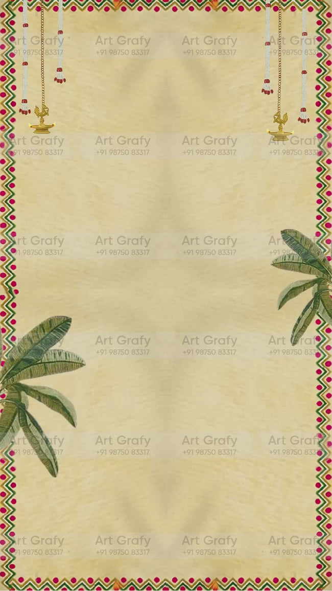 Vibrant Dhoti Ceremony Invitation Card in English Language | AG-1147 Hover Image