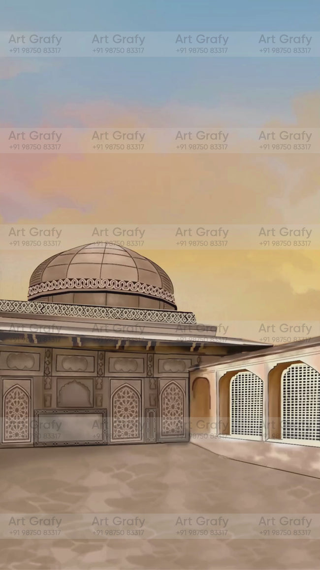 Indian Digital Wedding Ceremony Invitation Card | Gujarati language with Royal Theme design | AG1086 Hover Image