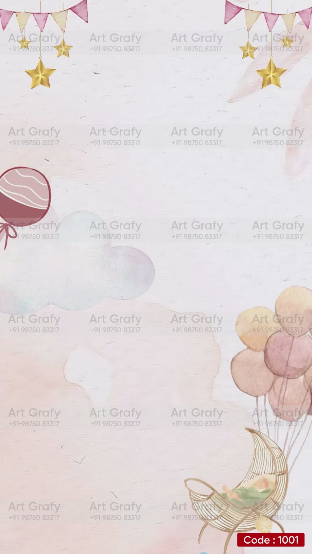 Baby Shower Invitation Video Templates | Simant vidhi Baby Shower | AG1001