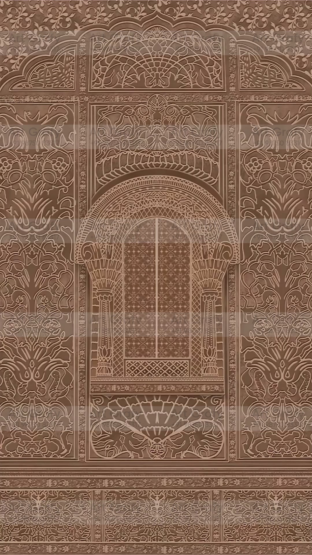 Indian Digital Wedding Ceremony Invitation Card | Gujarati language with Royal Theme design | AG1104