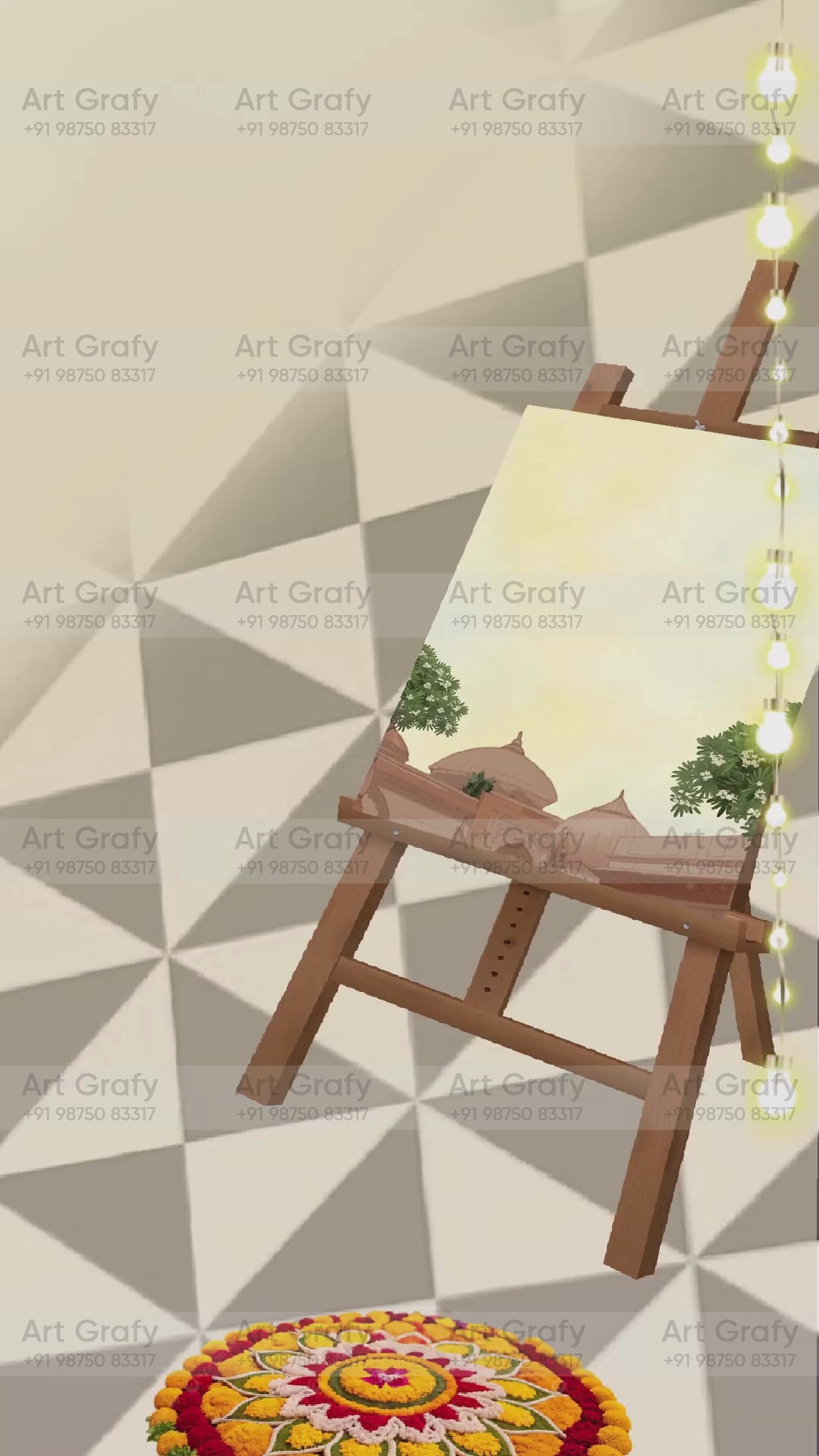 Indian Digital Wedding Ceremony Invitation Card | Gujarati language with Royal Theme design | AG1100