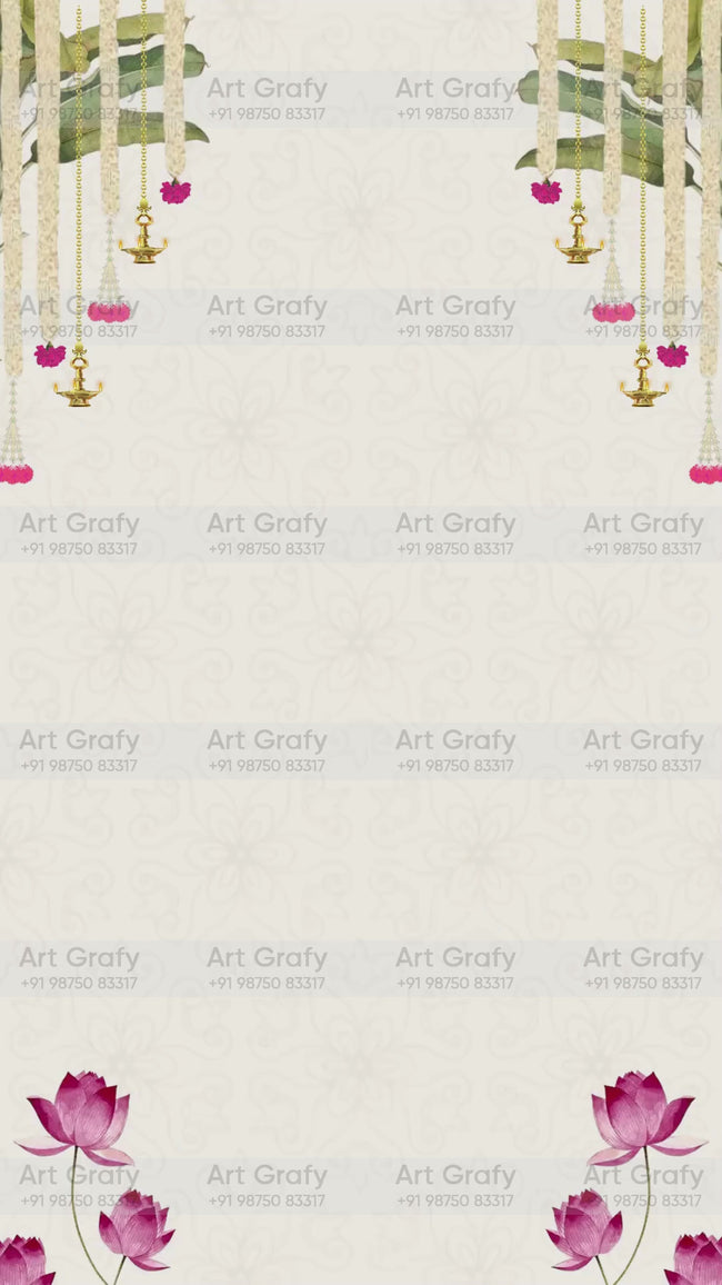 Royal Traditional Half Saree Function Invitation Card | AG-1142 Hover Image